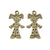 Tibetan Style Alloy Girl Pendants TIBEP-S116-AB-NR-1