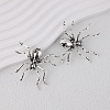 Alloy Rhinestone Stud Earrings EJEW-H155-01AS-1