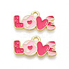 Valentine's Day Alloy Enamel Pendants ENAM-T023-19B-1