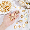 50Pcs 5 Styles 3-Hole Brass Buttons BUTT-OC0001-47G-3