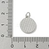 Brass Pave Natural Shell Flat Round with Letter Charms KK-Z115-13P-V-3