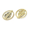 Rack Plating Brass Micro Pave Cubic Zirconia Pendants KK-R157-14E-G-2