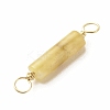 Natural Topaz Jade Connector Charms PALLOY-JF01454-02-4