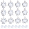 304 Stainless Steel Pendant Cabochon Settings STAS-DC0016-56P-1