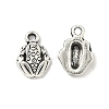Tibetan Style Alloy Frog Charms TIBEP-O009-28-2