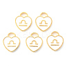Light Gold Plated Alloy Enamel Pendants ENAM-R136-30-11-1