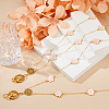 Flower Alloy Enamel ID Card Neck Strap Card Holder HJEW-FH00047-4