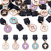 15Pcs 5 Colors Alloy Enamel Mobile Plugs HJEW-TA00373-1