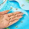 12Pcs 12 Styles Ocean Theme Brass Micro Pave Cubic Zirconia Pendants KK-TA0003-33-7