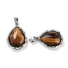 Natural Tiger Eye Teardrop Pendants KK-C051-59P-02-2