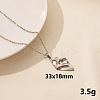 Stainless Steel Rhombus Pendant Necklaces FU8631-5-1