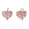 Brass Micro Pave Clear Cubic Zirconia Pendants KK-N233-228A-2