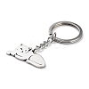 Non-Tarnish Animal 304 Stainless Steel Pendant Keychains KEYC-P017-A02-2