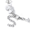 Natural Howlite Chip Link Bracelets BJEW-JB11592-01-4