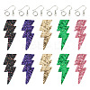 10Pcs 5 Colors Imitation Leather Lightning Bolt Dangle Earring Making Kits EJEW-TA0001-43-2