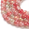 Baking Paint Crackle Glass Bead Strands DGLA-R053-05D-3