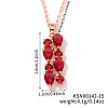 Brass Cubic Zirconia Long Tassel Pendant Necklaces for Fashionable Statement Style DV3387-15-1