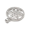 Rack Plating Brass Micro Pave Cubic Zirconia Pendants KK-D359-39P-2