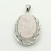 Fashion Brass Gemstone Jewelry Sets SJEW-J001-01B-2