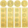 40 Sheets 4 Styles Plastic Self Adhesive Gold Foil Embossed Stickers DIY-CP0010-45-1