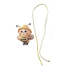 Cute Bees Acrylic Pendant Decoration HJEW-G026-01D-4