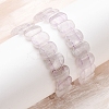 Oval Natural Amethyst Beads Stretch Bracelets for Women BJEW-Z149-03-1