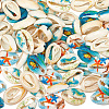 80Pcs Printed Natural Cowrie Shell Beads BSHE-LT0001-02-1