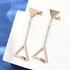 304 Stainless Steel Rhinestone Stud Earrings EJEW-Z089-17G-2