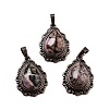 Natural Rhodonite Teardrop Pendants G-K363-01R-08-1
