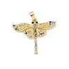 Brass Micro Pave Cubic Zirconia Pendants LS-KK-F905-12G-02-1
