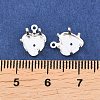 Heart Brass Sew on Prong Settings KK-C163-14A-S-3