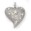 Brass Micro Pave Cubic Zirconia Pendants KK-S510-32GP-03-1