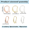 18Pcs 3 Colors Brass Earring Hooks KK-LP0001-54-2
