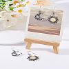 2 Pairs Sun & Moon Glass Asymmetrical Earrings EJEW-LP0001-16-3