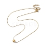 Ion Plating(IP) 304 Stainless Steel Round Ball Pendant Necklaces for Women NJEW-D056-01A-01G-1