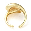 Rack Plating Brass with Clear Cubic Zirconia Open Cuff Rings RJEW-M158-06G-3
