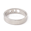 Non-Tarnish 201 Stainless Steel Moon and Star Finger Ring for Women RJEW-A006-02P-2
