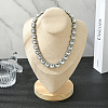 1Pc Zinc Alloy Pave Square Clear Glass Tennis Necklaces for Womem NJEW-SP0001-07S-5