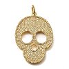 Brass Micro Pave Cubic Zirconia Pendants KK-U055-08G-03-1