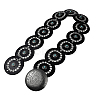 Western Retro PU Leather & Resin Imitation Gemstone Disc Chain Belts with Alloy Buckles AJEW-WH20060-33-1