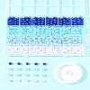 100Pcs 4 Colors Spray Painted ABS Plastic Imitation Pearl Beads OACR-FS0002-09B-9