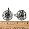 Natural Snowflake Obsidian Pendants G-Q158-03L-3