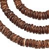 Natural Coconut Shell Rondelle Bead Strands COCB-OC0001-001B-5