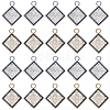 40Pcs 2 Colors Alloy Rhinestone Pendants FIND-SC0020-26-1
