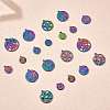 Rack Plating 20Pcs 10 Style 304 Stainless Steel Pendants STAS-SZ0002-60-3