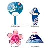 24Pcs 4 Style Acrylic Pendants KY-LS0001-08-3