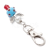 10Pcs Mushroom Angel Glass Pearl & Lampwork Pendant Decorations HJEW-MZ00232-7