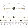 Natural Jade & 304 Stainless Steel Beads Link Chains CHS-K021-08A-08-3