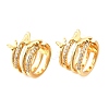 Brass Micro Pave Clear Cubic Zirconia Cuff Earrings EJEW-F370-34G-3