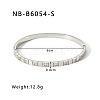 304 Stainless Steel Pave Cubic Zirconia Bangles FS-WG09E60-05-1